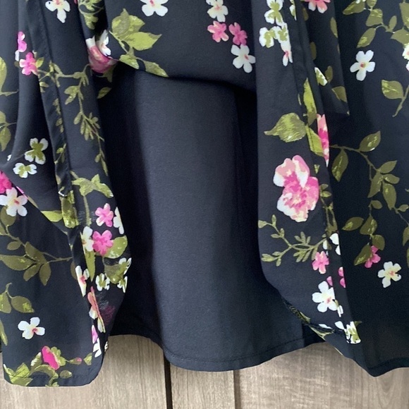 NWT Maison Jules Black Penny Floral Dress Size 10 - Picture 7 of 15